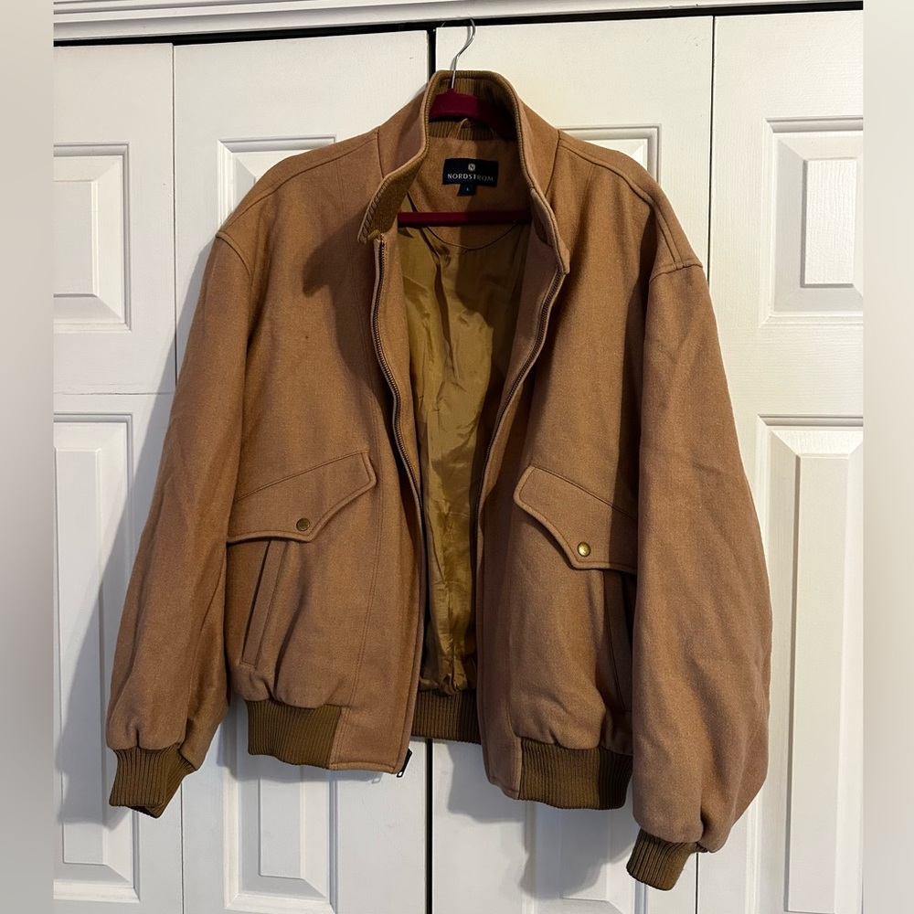Nordstrom Tan Wool Jacket Size L